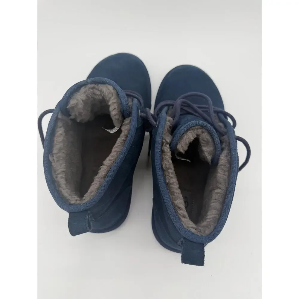 UGG Boots Mens Size 10 Blue Suede Chukka Wool Lined Ankle Winter Casual